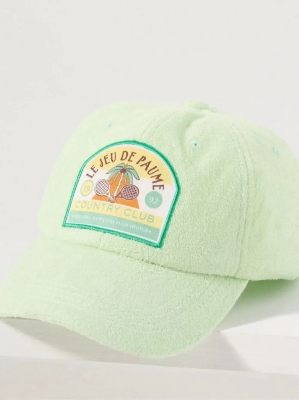 Anthropologie Summer Sports Baseball Cap Lime Montecarlo 1992